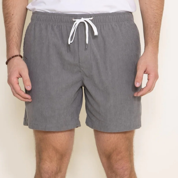 Simply Southern Shorts Mens Simply Southern Gray Corduroy Shorts